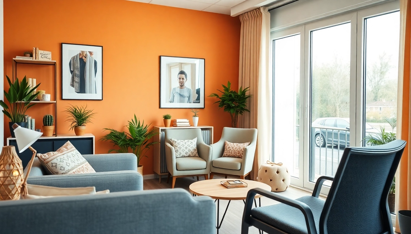 Psycholog Lublin conducting therapy in a cozy office, helping clients improve mental health with caring support.