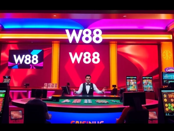 W88 online casino platform showcasing live dealer and vibrant gaming environment for immersive betting experience