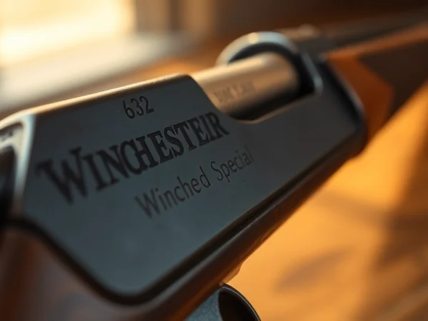 Engaging image showing a classic Winchester rifle loaded with 32WIN cartridges, emphasizing historical firearm design.