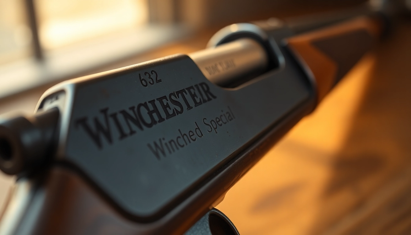 Engaging image showing a classic Winchester rifle loaded with 32WIN cartridges, emphasizing historical firearm design.