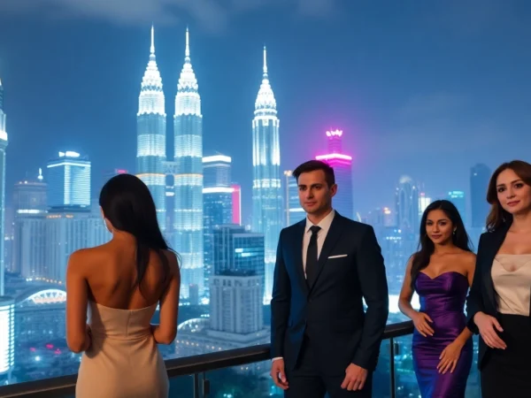 Elegant KL ESCORT service setup with beautiful models in stylish attire, showcasing sophistication and discretion for Kuala Lumpur nightlife.