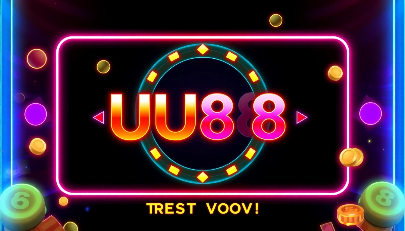 Engaging visual of the UU88 online casino platform interface with vibrant colors and user-friendly design to attract players and promote security.