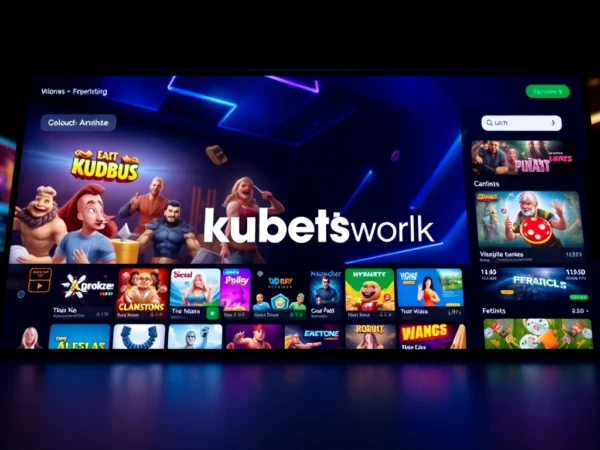 Navigate https://kubets.work/ with engaging visuals of a premium online betting site showcasing diverse games and secure features for users seeking reliable gambling entertainment.