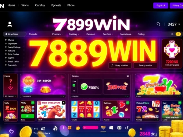 Engaging 789win platform featuring colorful slot games and live betting, inviting users to experience top online casino entertainment.