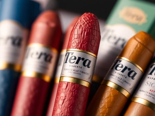 Detailed shot of Terea sigara tobacco sticks emphasizing quality and design for IQOS Iluma users.