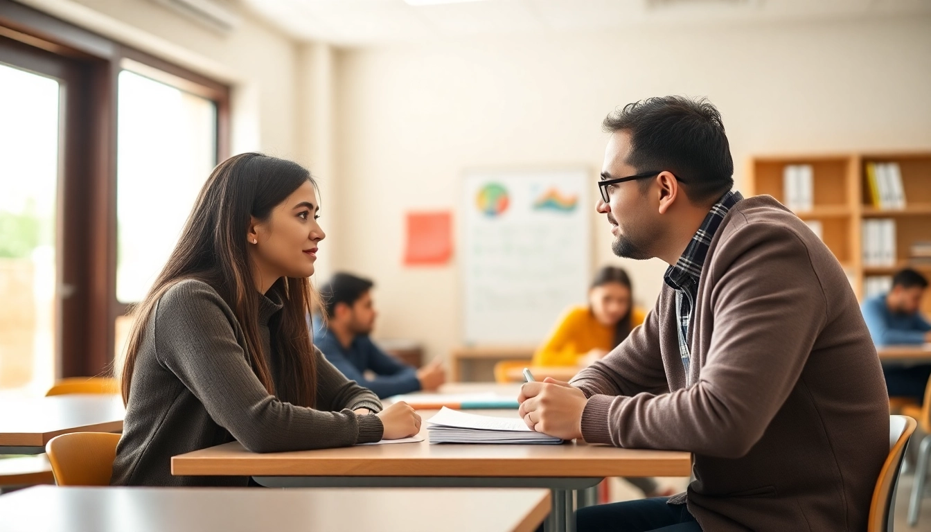 Personalized tutoring in Dbaye with a dedicated teacher working one-on-one with a Lebanese student in a cozy, well-lit classroom setting.