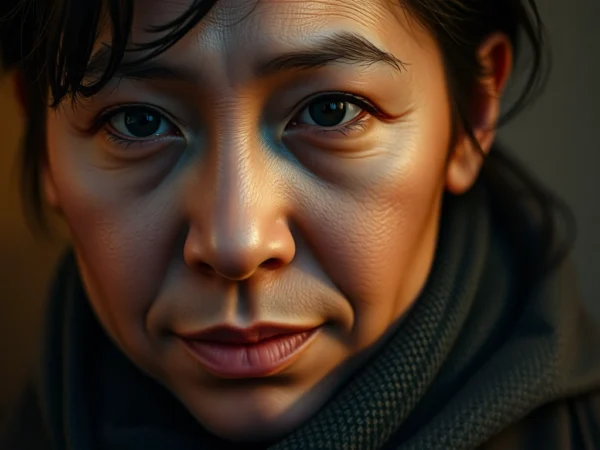 NSFW AI Generator scene: realistic, cinematic companion portrait with warm lighting.