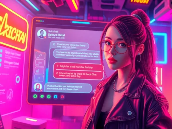 Engaging spicychatai interface showcasing uncensored AI chat and image features for vivid, realistic roleplay experiences.