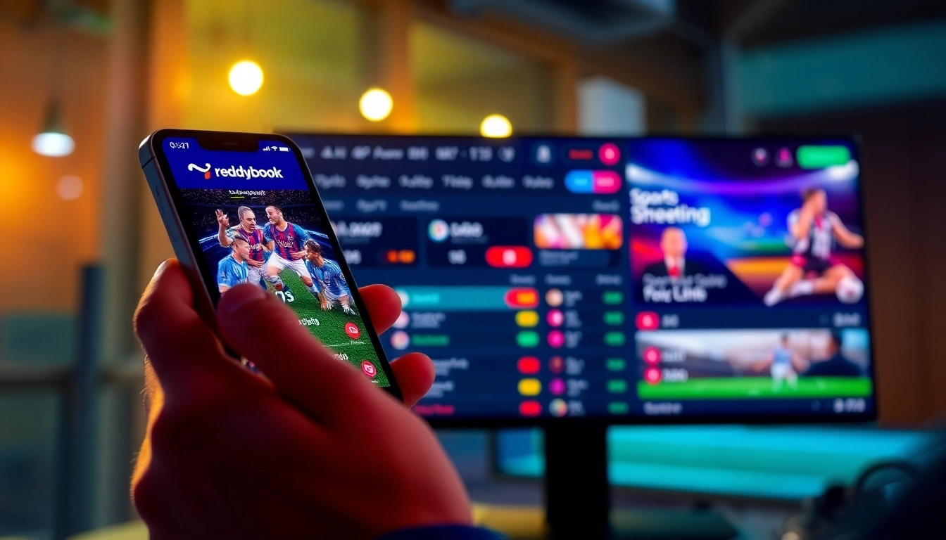 Reddybook online betting platform showing live cricket and sports odds on a mobile screen for easy user engagement.