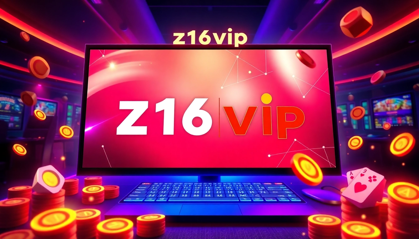 z16vip online casino platform showcasing vibrant graphics and engaging interface for immersive