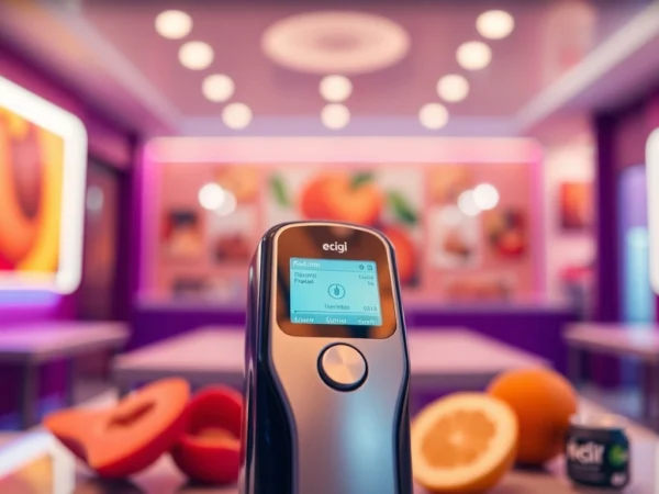 Professional E-cigi device showcasing sleek design and rich flavors for adult users