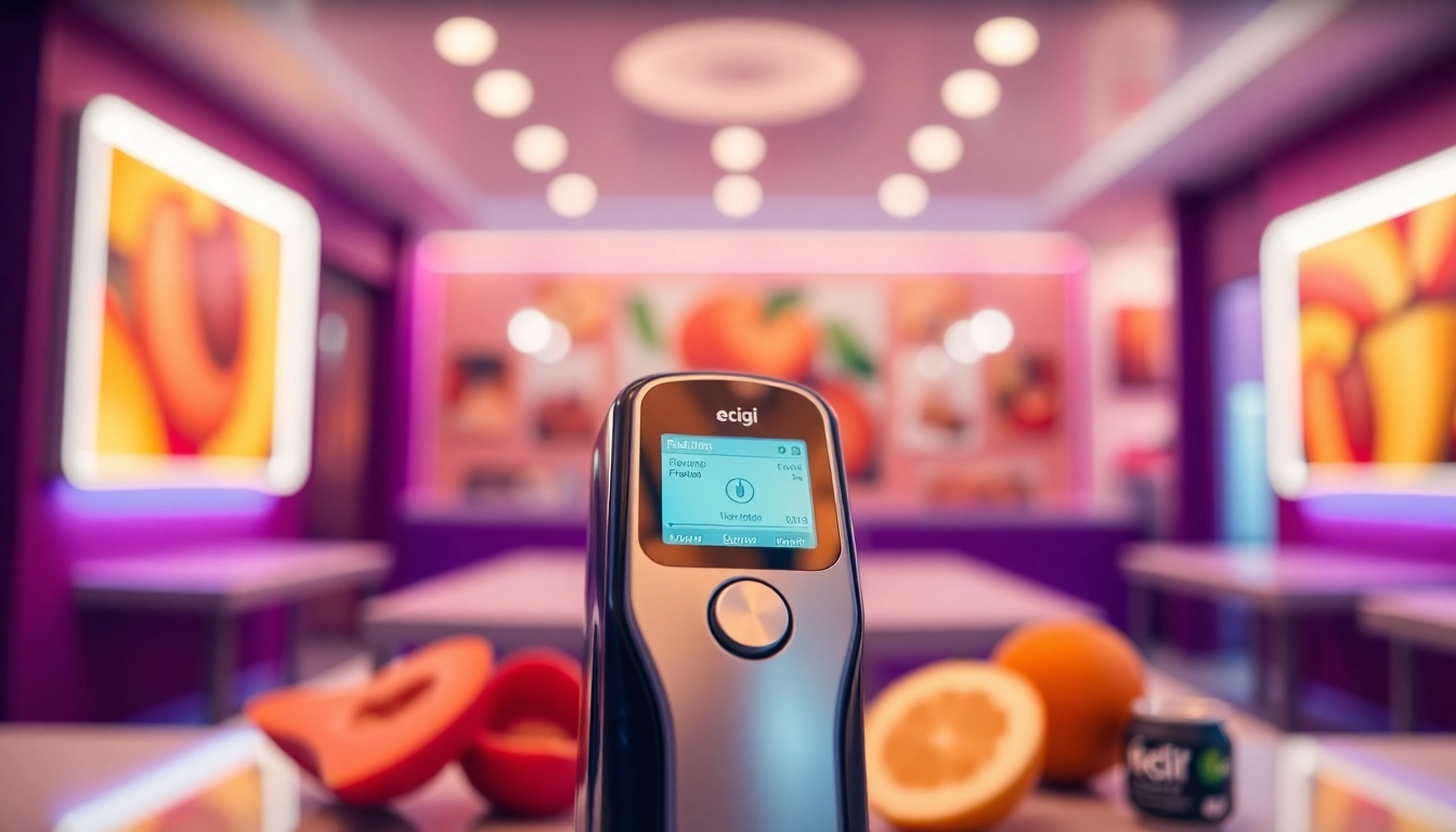 Professional E-cigi device showcasing sleek design and rich flavors for adult users