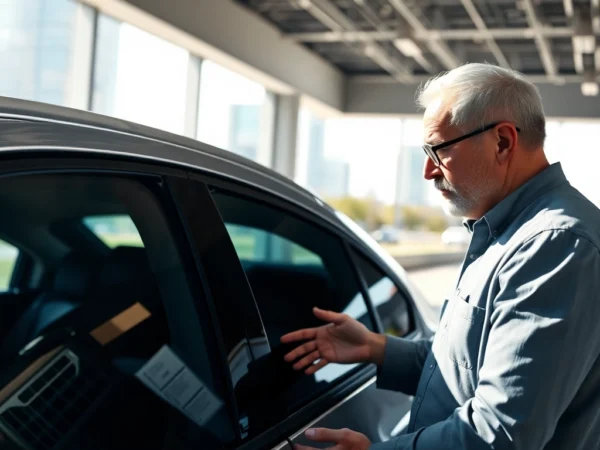 Reliable compro auto usate dealer inspecting a used car for quality and value assurance