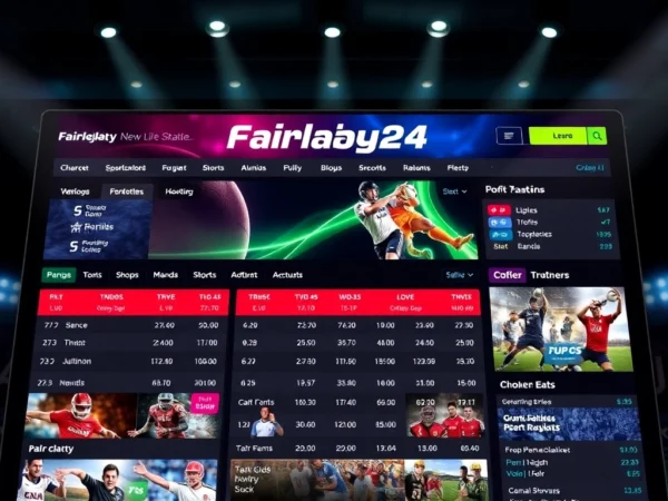 Fairplay24 online betting platform image featuring live sports odds and user interface for