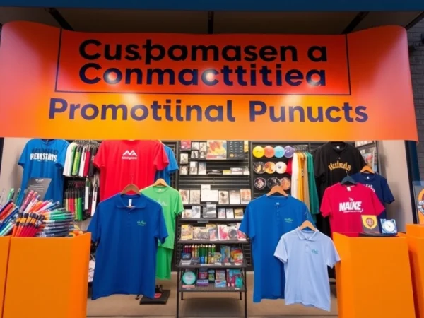 High-quality promotional products in Louisville showcased in a professional display setting for