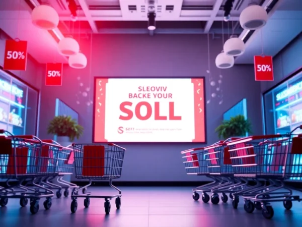 Slevovy kod discounts displayed on a computer screen with shopping elements, guiding savvy