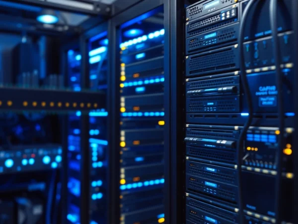 Professional team inspecting a server refurbished for quality and performance in a data center