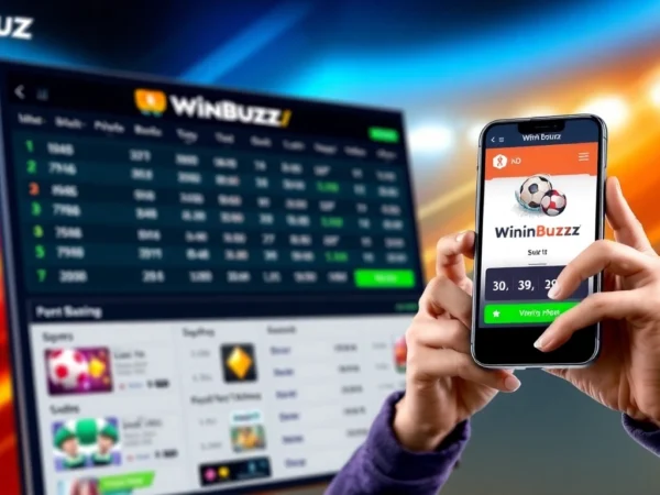 Winbuzz online betting platform showcasing betting odds and sports icons for user engagement