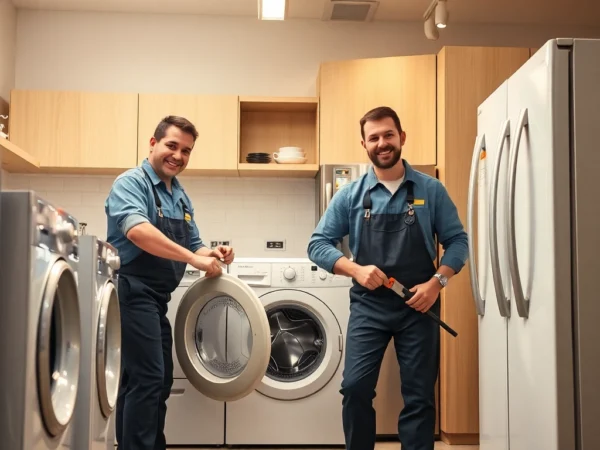 Experienced appliance repair Mississauga technicians fixing washing machines and refrigerators
