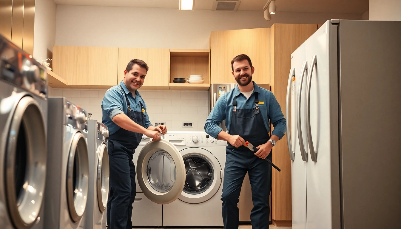 Experienced appliance repair Mississauga technicians fixing washing machines and refrigerators