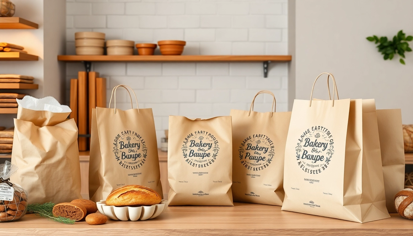 High-quality torba papierowa in eco-friendly bakery packaging being filled by a skilled worker
