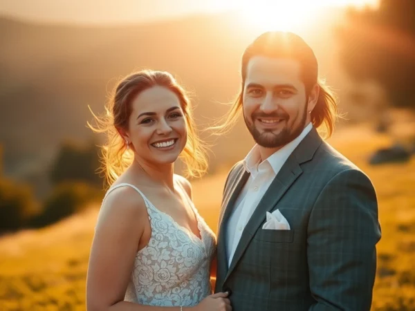 Professional wedding photography session capturing natural moments of a couple during eskuvoi