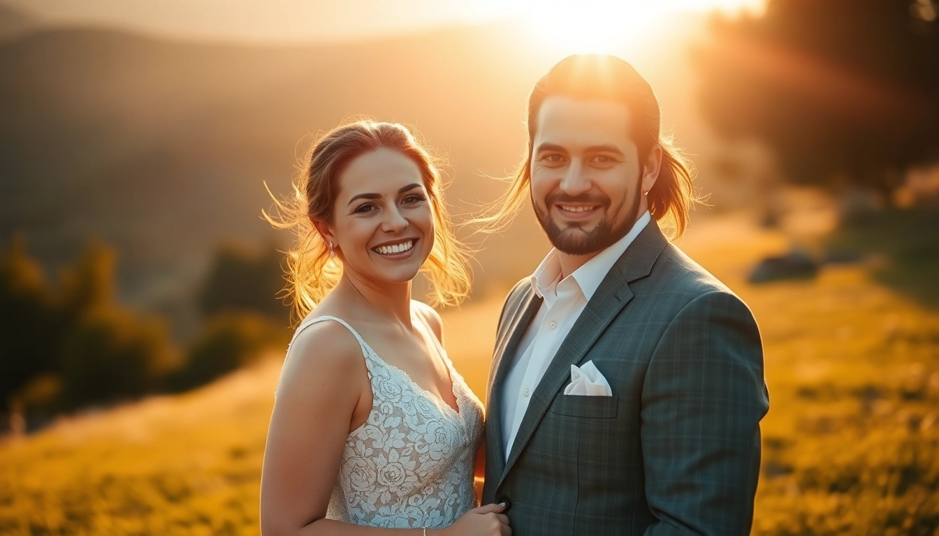 Professional wedding photography session capturing natural moments of a couple during eskuvoi